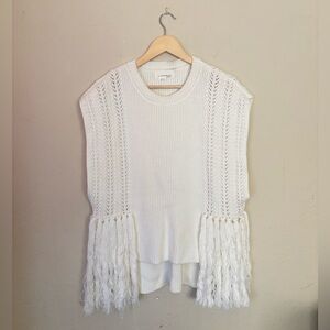 ANTHROPOLOGIE WHITE SWEATER